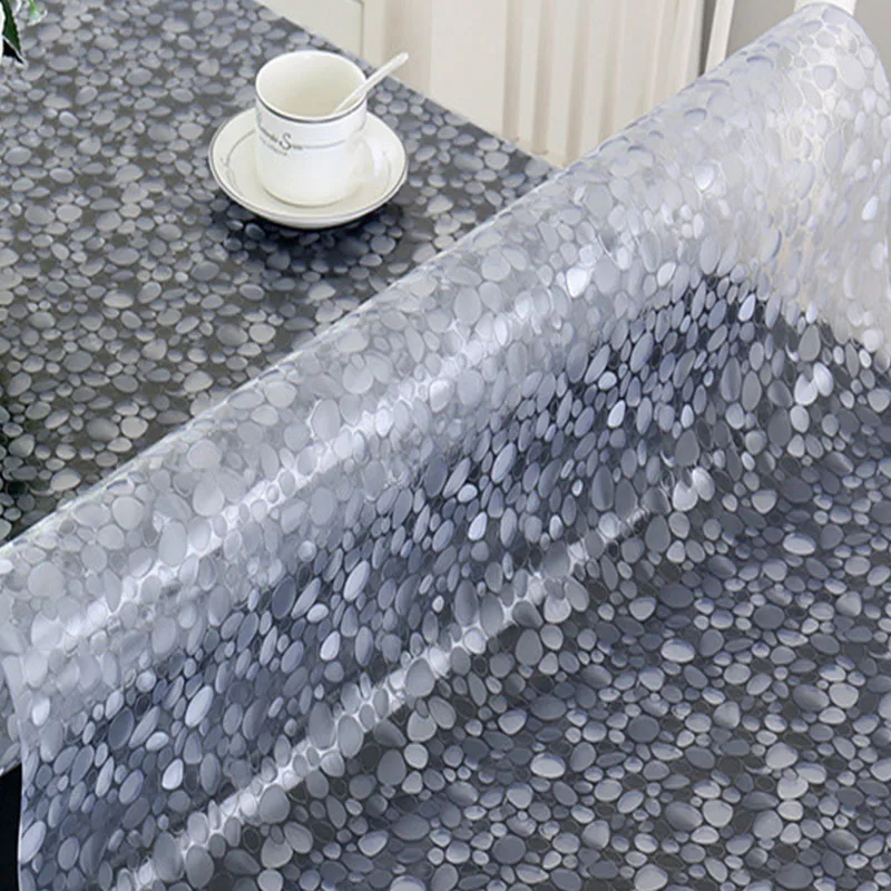  Soft PVCTBZB Glass Tablecloth Thickened 1.5mm Waterproof and Oilproof Plastic Transparent Tableclot