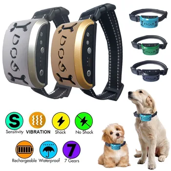 

Dog Training Collar Pet Waterproof Rechargeable Barking Sound Vibrate Vibration Anti Bark Control Trigger Vibration Collar