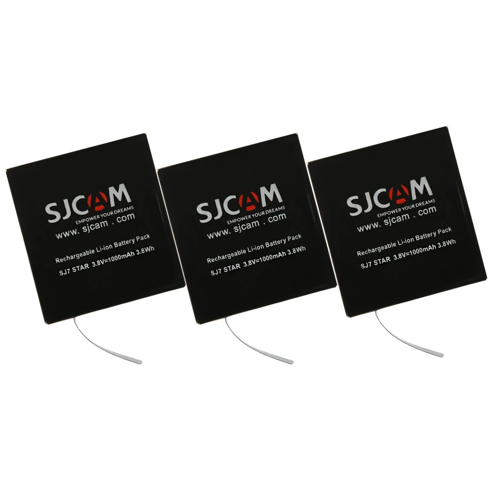 Оригинальный 4 шт SJCAM Sj7000 батарея + двойное зарядное устройство Bateria 1000mAh