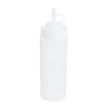 

New 24oz Plastic Squeeze Sauce bottle Dispenser Cap Condiment Oil Ketchup 1Pc-white