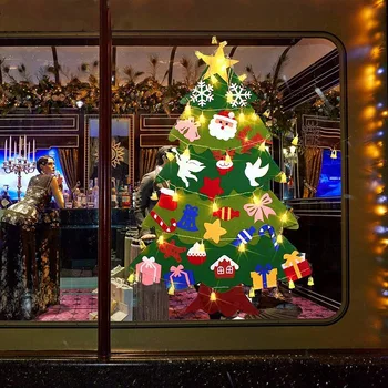 

5-Layer Felt Christmas Tree, 3.28Ft DIY Christmas Tree with 25 Pcs Ornaments for Kids, Xmas Gifts, New Year Door Wall Hanging De