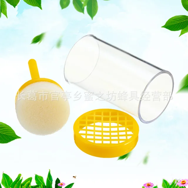 Queen Méh Marker Palack Sárga Átlátszó Műanyag Jelölő Védelem A Biztonsági Fogó Méhész Eszközök Csepphajója - Image 3