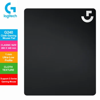 

Original Logitech Cloth Gaming Mouse Pad G240 with Moderate Surface for Gaming Using Low-DPI Setting Rubber MousePad