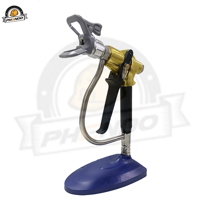 PHENDO 에어리스 페인트 분무기 건, 헤비 듀티 4 핑거, 7200psi XHD 팁, 가드 포함, 필터 없는 WIWA 타입 건, 신제품
