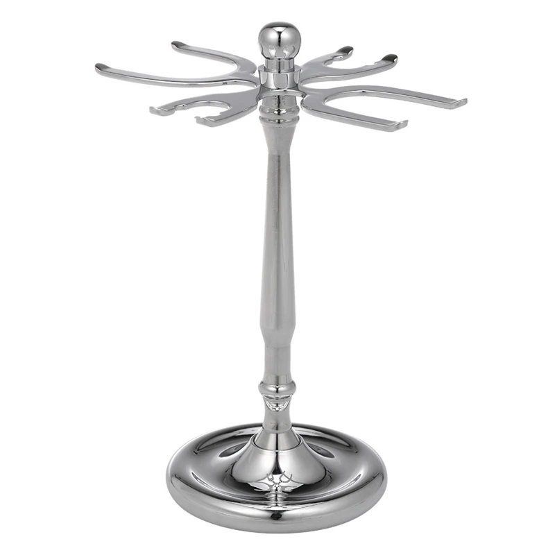 

Men Razor Holder Stainless Shaving Brush Stand Safety Razor Holder with 4 Slots Male Shaver Stand Shaving Tool