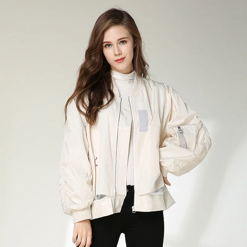 

MF 2018 Europe And America WOMEN'S Dress Autumn And Winter New Style Fake Two-Piece Baseball Uniform WOMEN'S Cardigan Solid Colo
