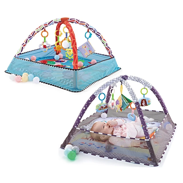 Cadre de Fitness pour bébé, couverture de jeu rampant, tapis éducatif multifonctionnel, clôture, couverture rampante, tapis pour nourrissons, jouets d'éveil 2
