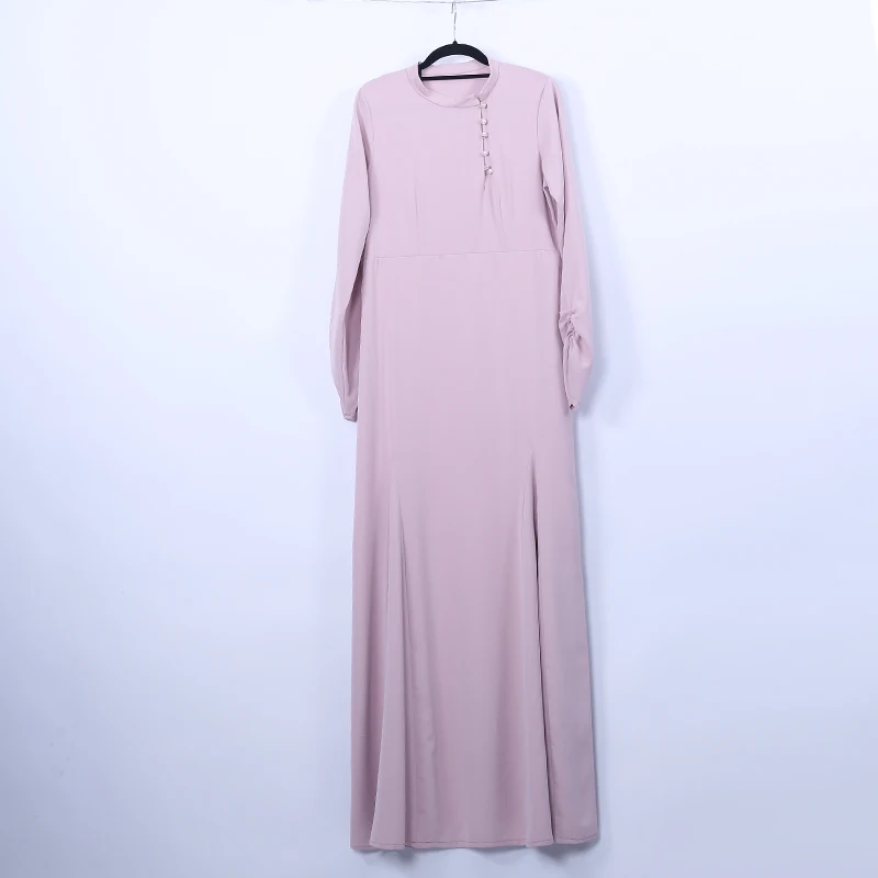 Abaya Турецкий Арабский мусульманское платье кафтан Катара исламское платье хиджаб Caftan Tesettur платье без рукавов Longue Vestidos Largos - Цвет: Pink dress