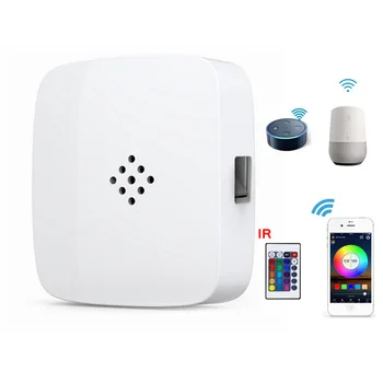 

LED Strip Controller 2-in-1 DC 5-28V 144W RGB Strip Light Smart WiFi Controller with 24Key Remote Control Voice Control