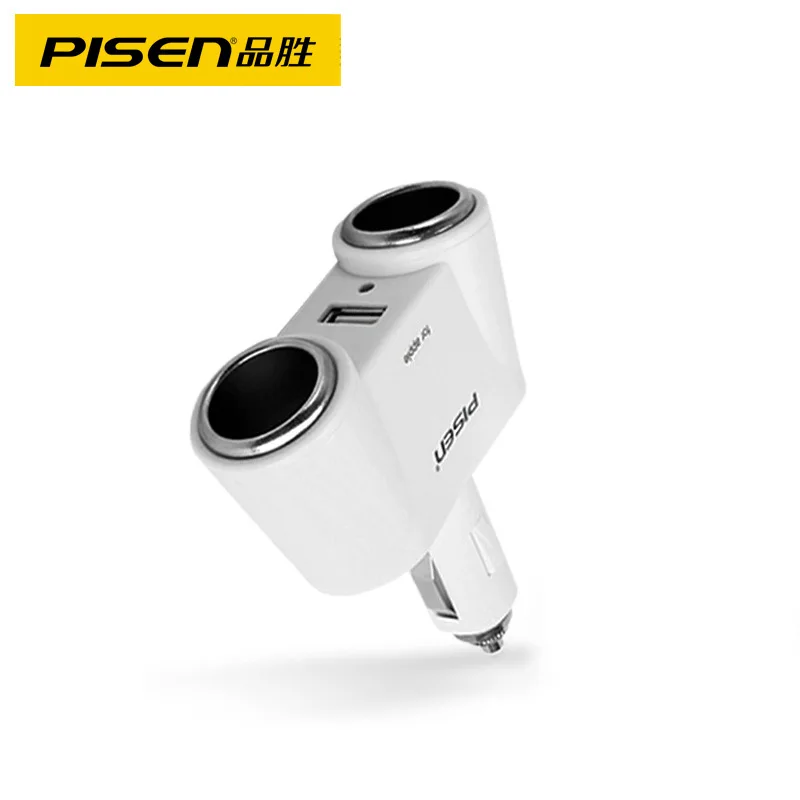 

PISEN Three-in-One Car Mounted Charger Car Charger Car for Cigar Lighter Triple Fast Charge Universal Multi-functional