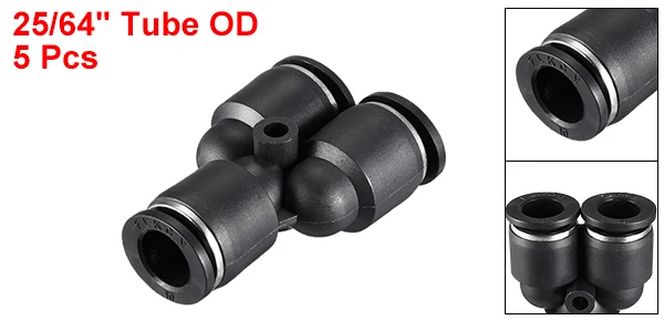 10mm 5pcs Uxcell 2/4/5/8/20 штук пуш-ап для того чтобы соединить штуцеры Y Тип соединение для труб пуш-ап подходящий фитинг для того чтобы соединить с полиэтиленом нейлон - Цвет: 10mm 5pcs