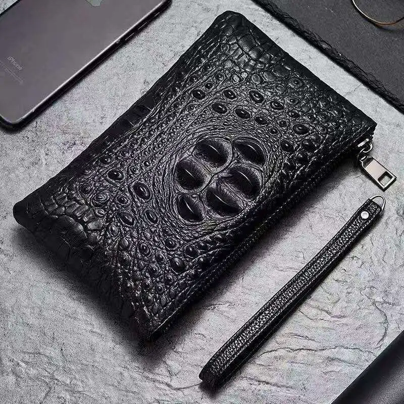 Модный длинный кошелек на молнии из искусственной кожи крокодила - Цвет: Crocodile Pattern