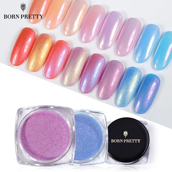 

BORN PRETTY Pearlescent Shimmer Nail Powder 1g Shelly Pigment Dust Colorful Nail Art Decorations Glitter Powder Chrome