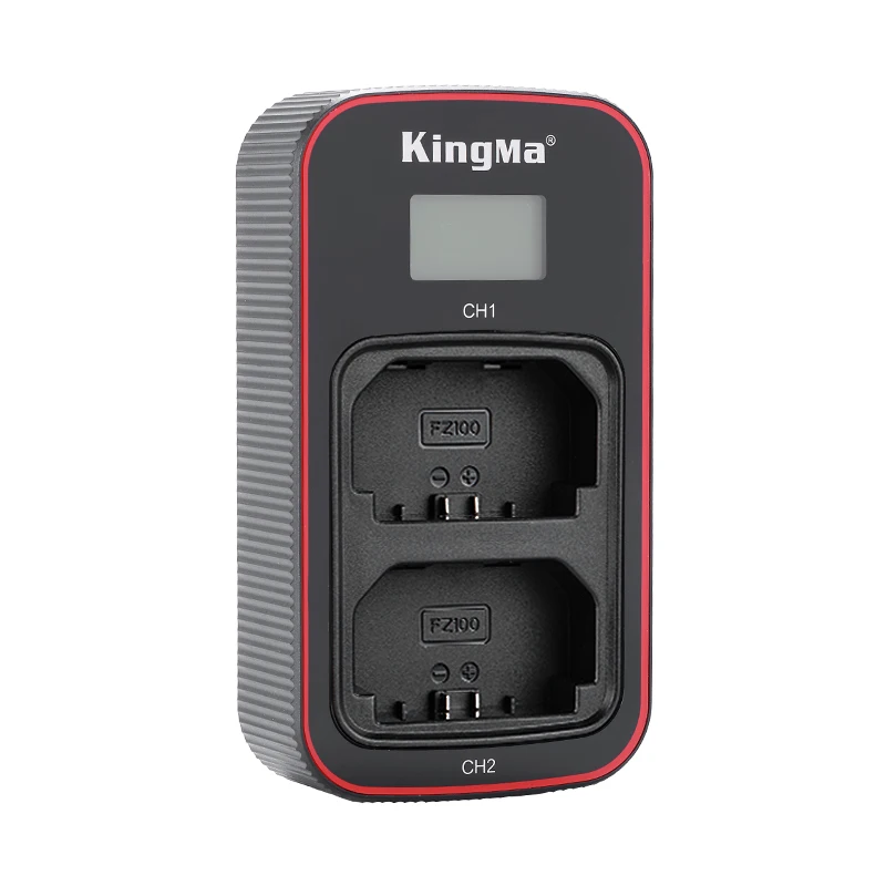 Kingma Np-fz100 Lcd Usb Dual Carregador de Bateria para Sony Ilce-9 A7c A7r5 A7r4 A7m4 A7rm4 A7m3 a9 A73 7rm3 A7r3 A6600 np Fz100