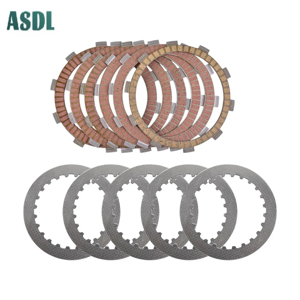 Motorcycle Steel Friction Clutch Plate Set For Honda Nx250 Md21 Xr250