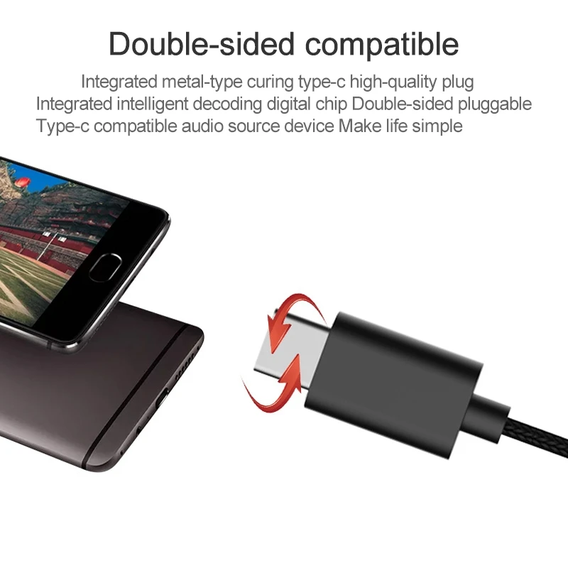 GS X1 1 2m Wired In Ear USB C Type C Interface Mega Bass HiFi Earphones with Mic
