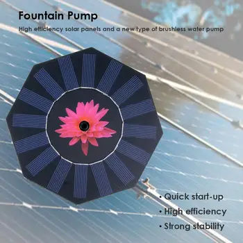 

200L/H Floating Solar Power Fountain Panel Kit Garden Water Pump for Birdbath Pool Watering Wide Irrigation Pumps 8V 1.0W