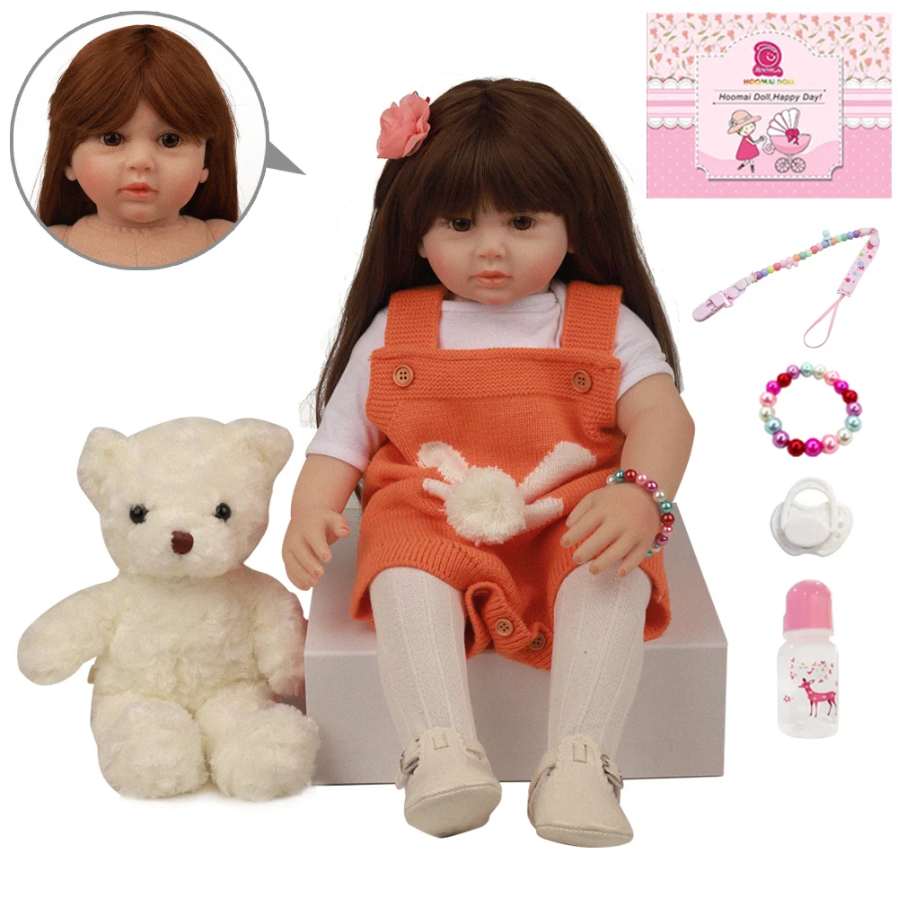 2" 60 см прекрасный дизайн Bebe Reborn Baby Doll Мягкие силиконовые реалистичные тканевые куклы модные игрушки для подарок на день рождения праздник