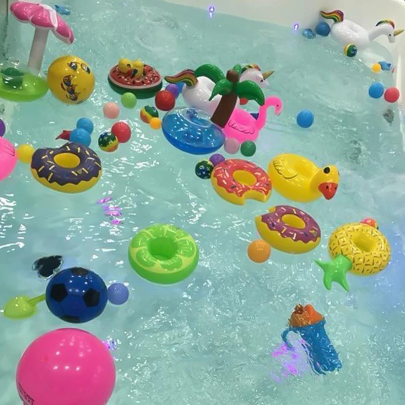 Inflatable Cup Holder Unicorn Flamingo Drink Holder Swimming Pool Float Bathing Pool Toy Party Decoration Bar Coasters Free Ship