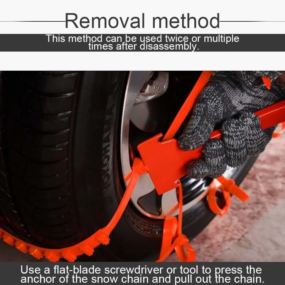 Car Winter Tire Wheels Snow Chains Snow Tire Anti-skid Chains Wheel Tyre Cable Belt 10Pcs Winter Outdoor Emergency Chain STC01