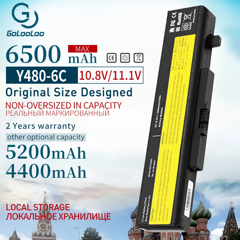Ноутбук Golooloo L11L6Y01 аккумулятор 6500 мАч для Lenovo Y480 Y480P Y480A Y580M Y580N Y580P V480C G500 G485G ThinkPad Edge
