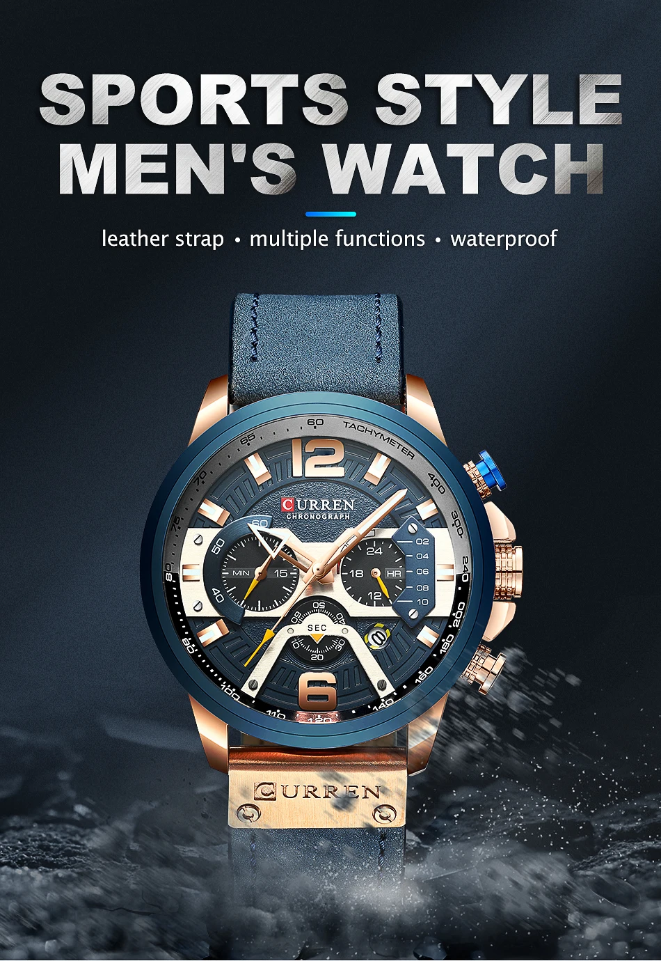 DIDUN watch Men Top Brand Luxury Quartz Watch Analog Leather Sports Watches Men's Army Military Watch 30m Waterproof Wristwatch