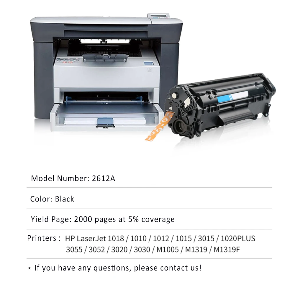 Xiangyu für HP 2612A 12a Toner 2612 Toner Nachfüllbar für HP LaserJet 1010  1012 1015 1020 1018 1022 1022N 3055 m1005 M1319 M1319F|Toner Cartridges| -  AliExpress