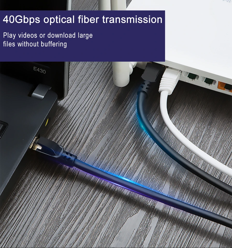 Cat8 Ethernet Кабель SSTP 40 Гбит/с супер скорость Cat 8 RJ45 сетевой патч корд для