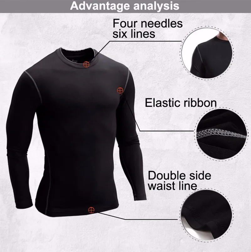 Мужская плотная футболка с длинным рукавом Add Woollen теплая Термофутболка для бега