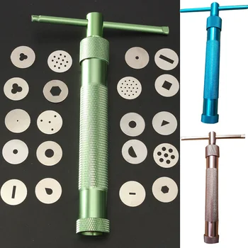 

Green Clay Extruders Sculpture Gun Clay Sugar Paste Extruder Fondant Cake Sculpture Polymer Tool