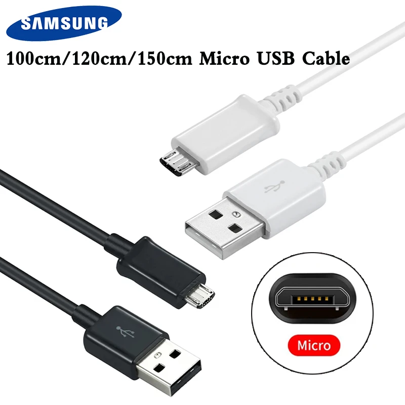 Original Samsung Fast Charger micro usb Cable 1/1.2/1.5M 2A Data Line For SAMSUNG Galaxy S6 S7 Edge Note 4 5 J4 J6 J5 A3 A5 A7 android phone charger cord