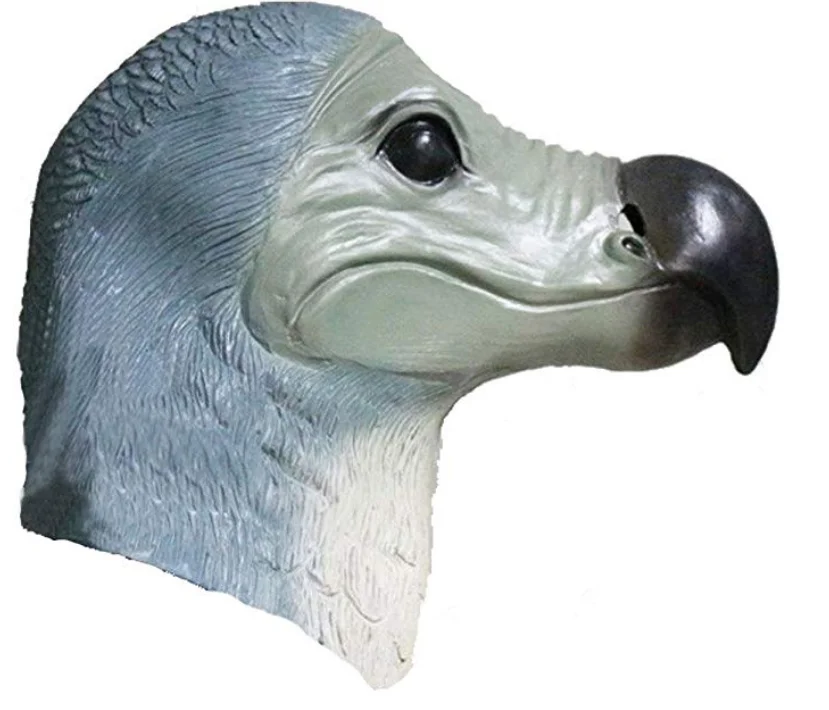 Dodo птица маска латексное животное голова Маска гигантская птица Хэллоуин Косплей Костюм театральный реквизит маски