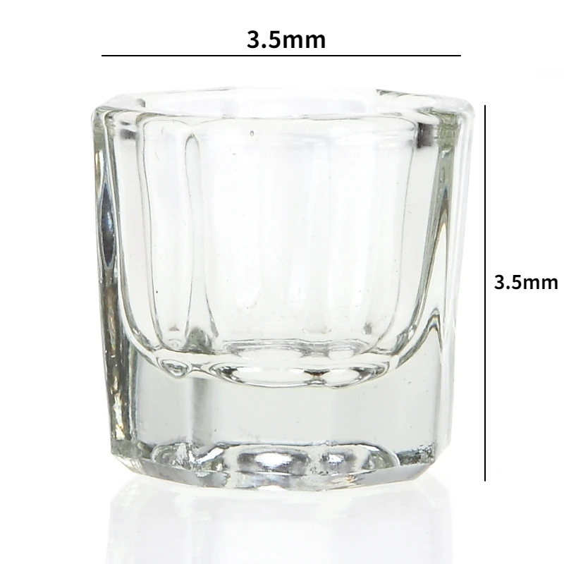 Transprent Acylic Crystal Glass Nail Crystal Cup With Lid Bowl Holder Acrylic Powder Dish Clear White Nail Art Accessory Tools 5