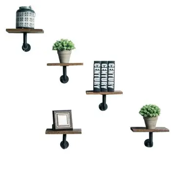 

Wall flower stand decorative wall flower stand wall hanging board shelf water pipe living room word shelf flower pot rack