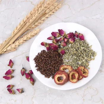 

2020 Zhejiang Meiguiheyeshanzhajuemingzicha Rose Lotus Leaf Cassia Hawthorn Tea Health Combination Tea Flower Tea for Beauty