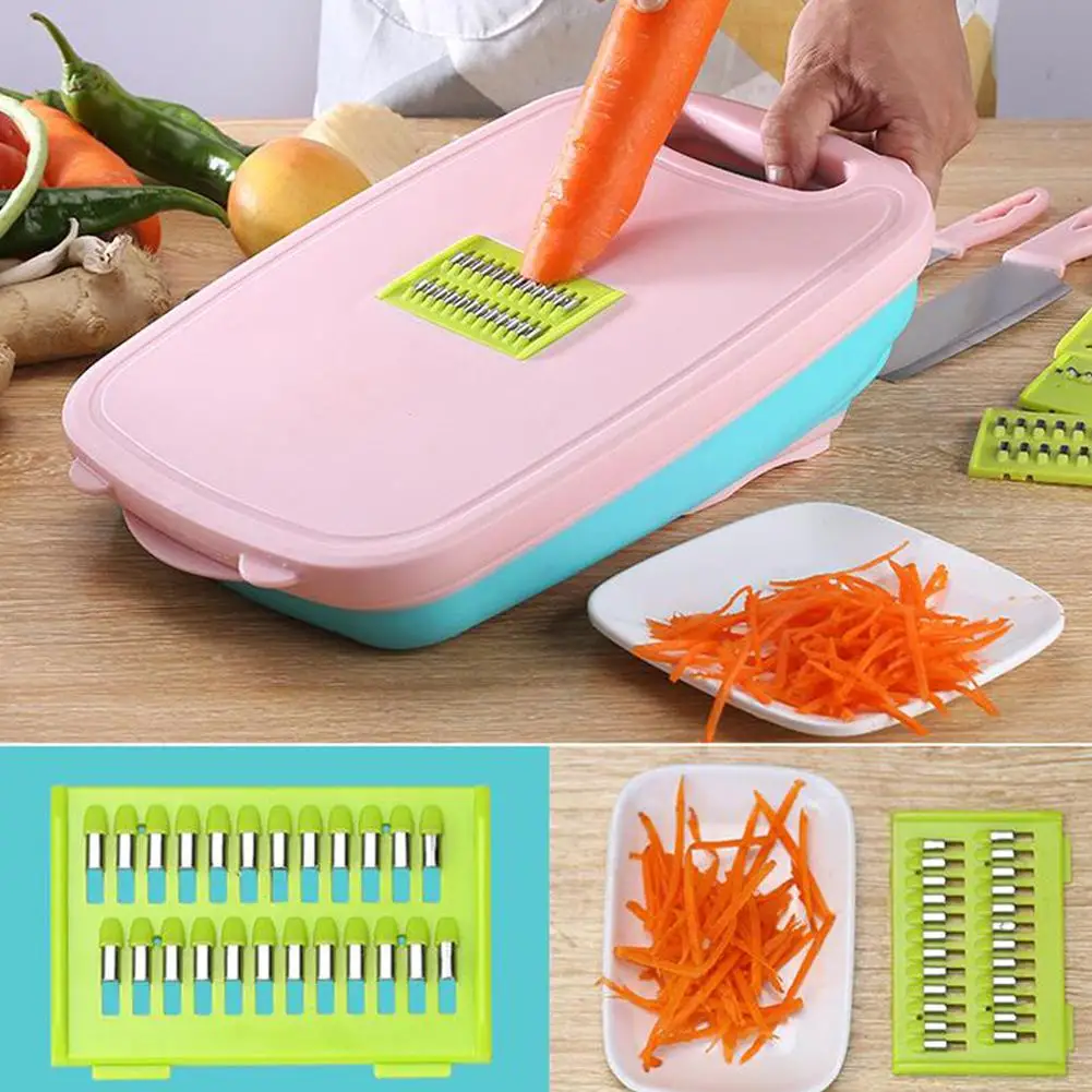 9 in 1 Multifunction Kitchen Chopping Blocks Foldable Cutting Board With Washing Drain Basket Kitchen Plastic Chopping Boards