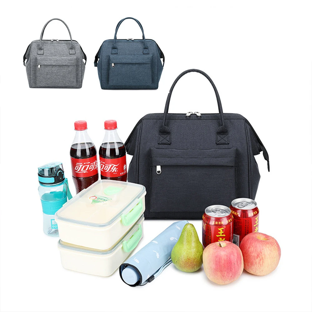 

Lunch Box Bag Thermal Food Insulated Canvas Big Neoprene Cooler Large Oxford for Men Girls School Bags Tote Women Kids Lunchbox