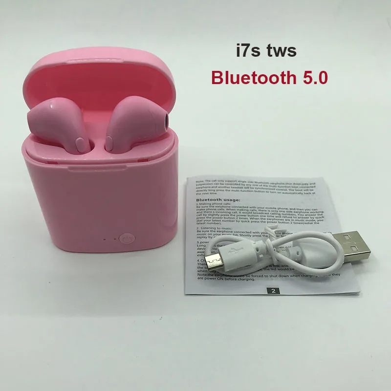 I7s TWS Bluetooth 5,0 беспроводные наушники pk i14 tws наушники мини наушники с микрофоном для iPhone X 7 8 samsung S6 S8 Xiaomi huawei