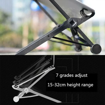 

Laptop Mount Cooling Laptop Holder Foldable Laptop Bracket Adjustable Height & View Angle Laptop Stand for Travel Home Office