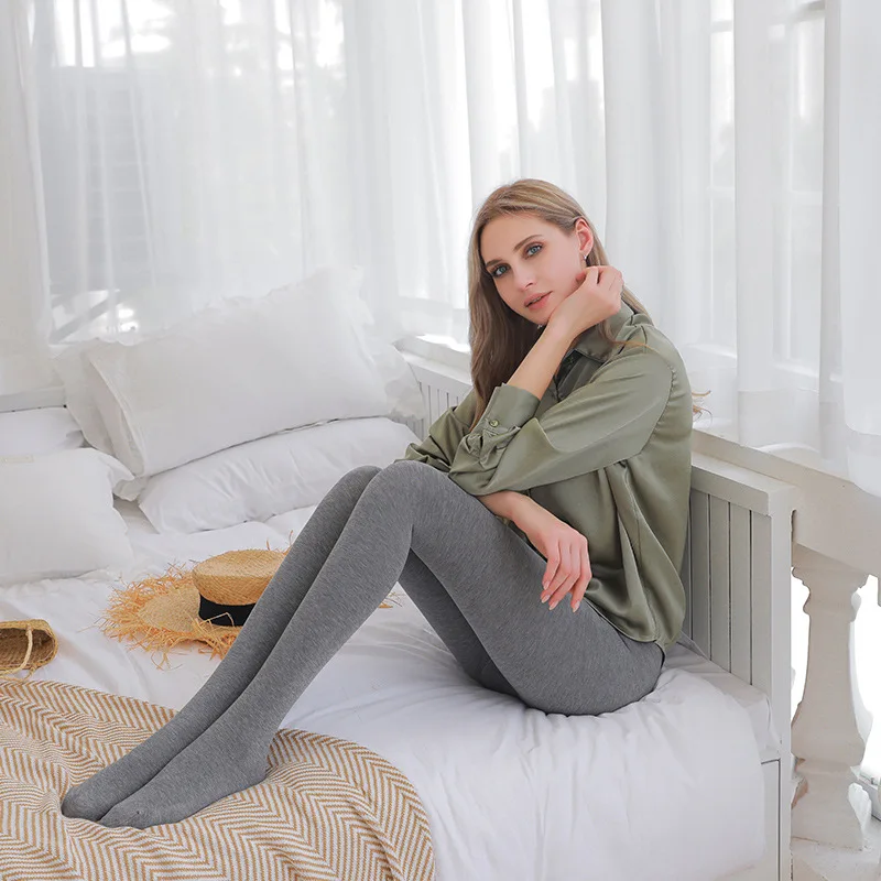 Winter Pantyhose Plus Velvet Thickening Tights Women High Waist Elastic Keep Warm Solid Ladies Stockings Fashion Slim Tights