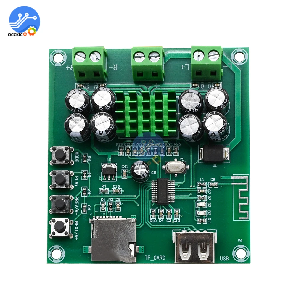 XH M422 TPA3116D2 Bluetooth 4 0 Плата усилителя DC12 24V 50 Вт + с U диском TF картой проигрывателем
