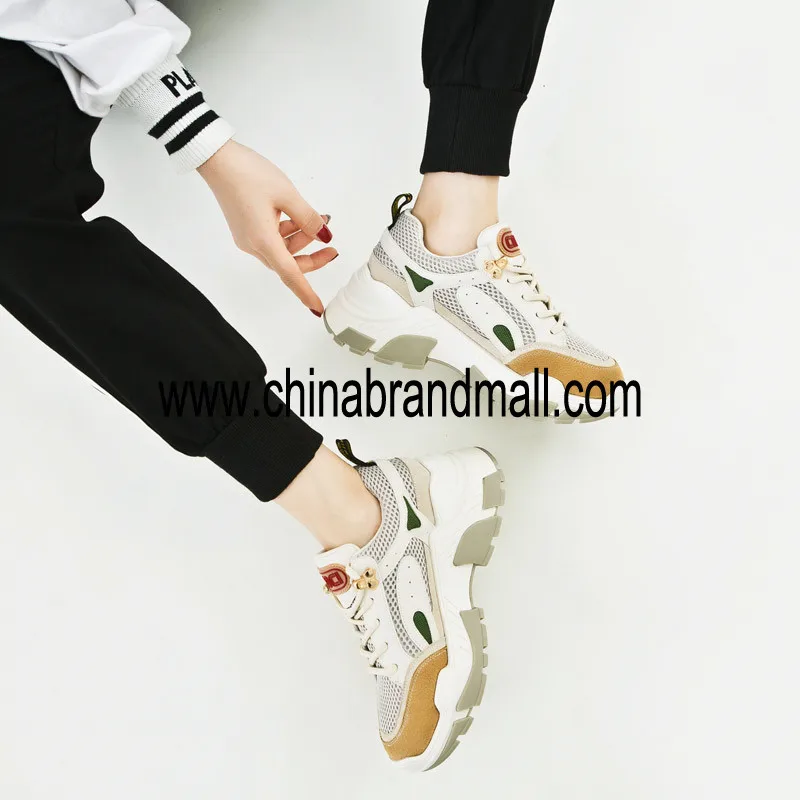 

Fashion Casual Shoes Mixed Color Platform Shoes Women Lace Up sneakers women Round Toe Trainers Chaussure Femme White Shoes