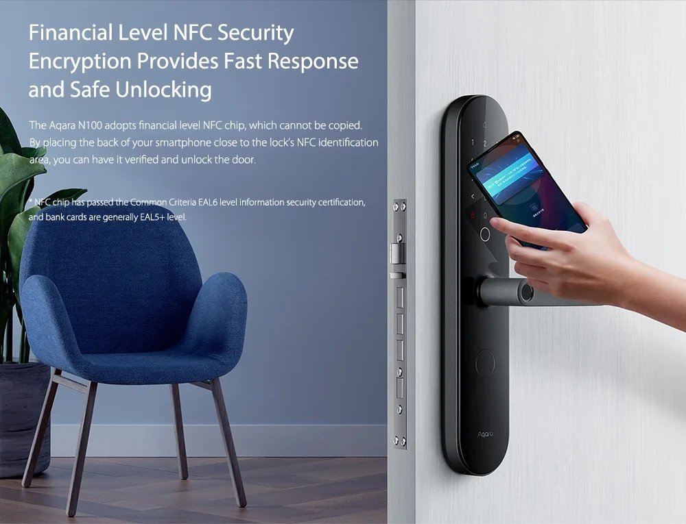 NEW Aqara N100 Smart Door Lock Fingerprint Bluetooth Password NFC Unlock Works with Mijia HomeKit Smart Linkage with Doorbell