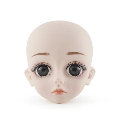 60 см 1/3 BJD кукла лысый голова 4D глаза Bjd куклы Розовая кожа/натуральная кожа, Блад голова с/без макияжа, Игрушки для маленьких девочек Подарки - Цвет: no eyes