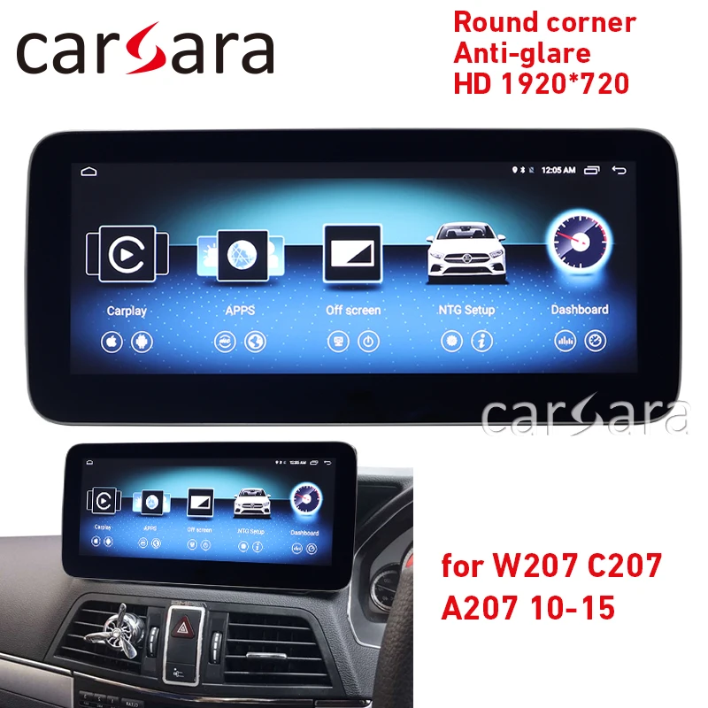 

W207 C207 A207 headunit GPS navigation screen round corner HD 1920 RHD E Class coupe 10.25" stereo radio multimedia player