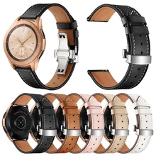 20 мм ремешок для часов кожаный ремешок для samsung Galaxy Watch 42 мм/Active 2 1 ремешок для Garmin Vivomove HR/Vivoactive 3/3 музыкальный браслет