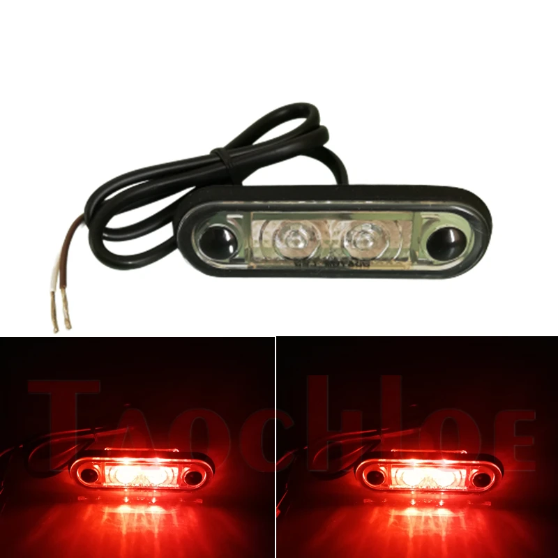 

Ходовые огни для автомобиля, прицепа, боковые огни, поворотные сигналы, автофургон, пикап, габаритные огни для грузовика, 2 шт., 12 В, 24 В