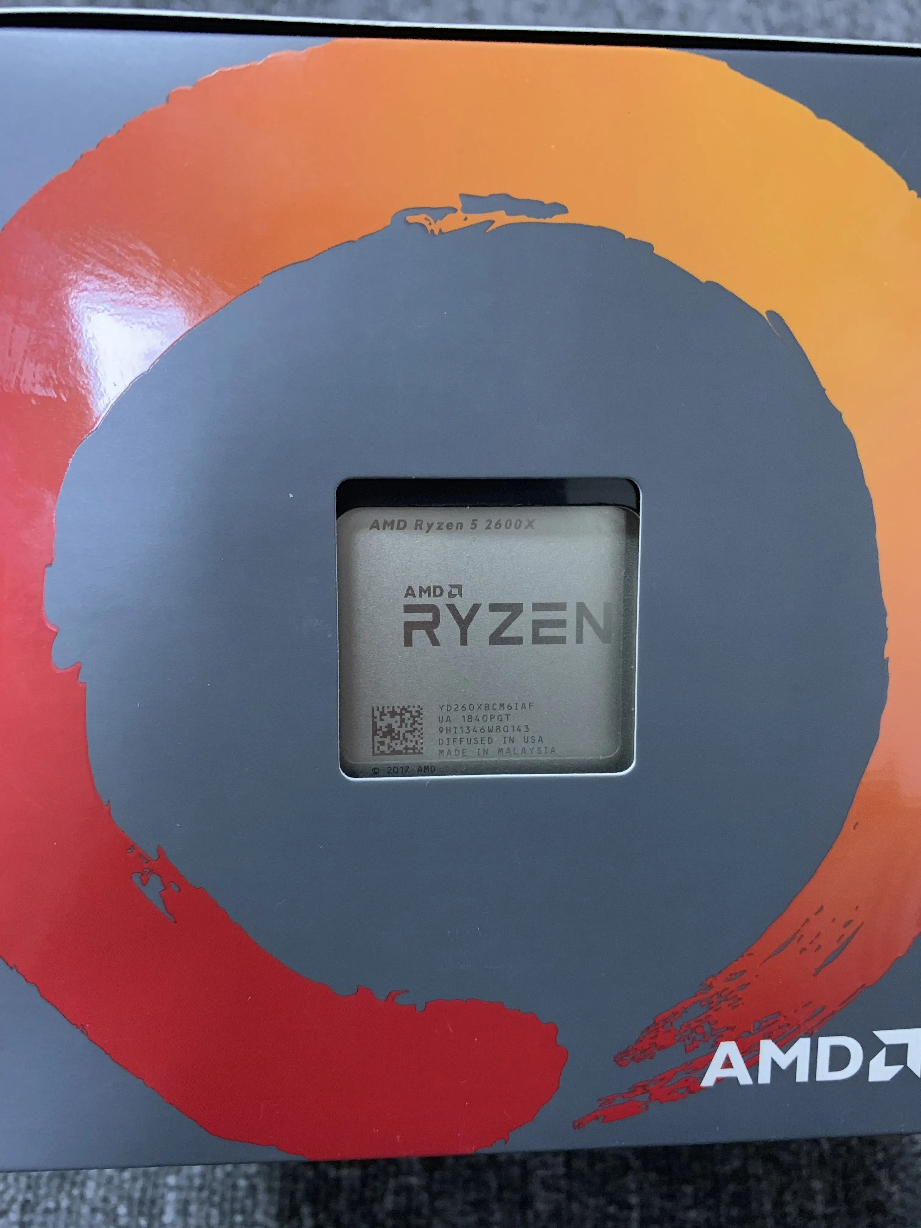 Новый процессор AMD Ryzen5 2600X R5 2600X3 6 GHz шестиядерный с двенадцатью потоками 95W YD260XBCM6IAF