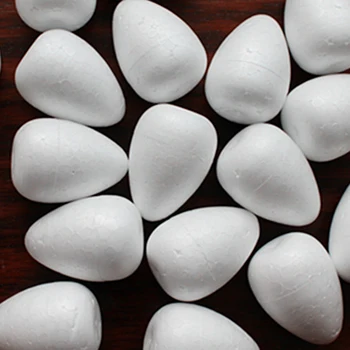 

80PCS/pack White Water Drop Modeling Foam Rose Bud For Nylon Stocking Flower Accessories Styrofoam Buds