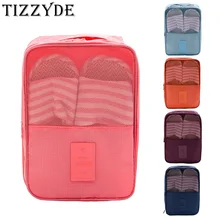 Портативный 3-слойный дорожный мешок для обуви на молнии водонепроницаемый Органайзер сумка для хранения можно положить в 3 пары обуви Органайзер для багажа FLL01C
